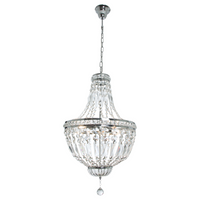 Thumbnail for Polished Chrome Chandelier with Crystals