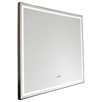 Thumbnail for Mirror with a Black Aluminium Frame, Anti-Fog and On / Off Switch