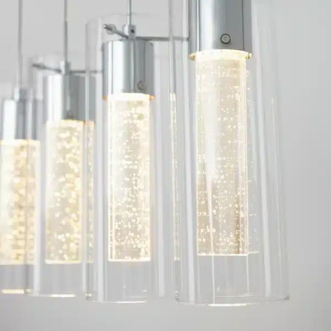 Polished Chrome with Clear Outer Glass and Crystal