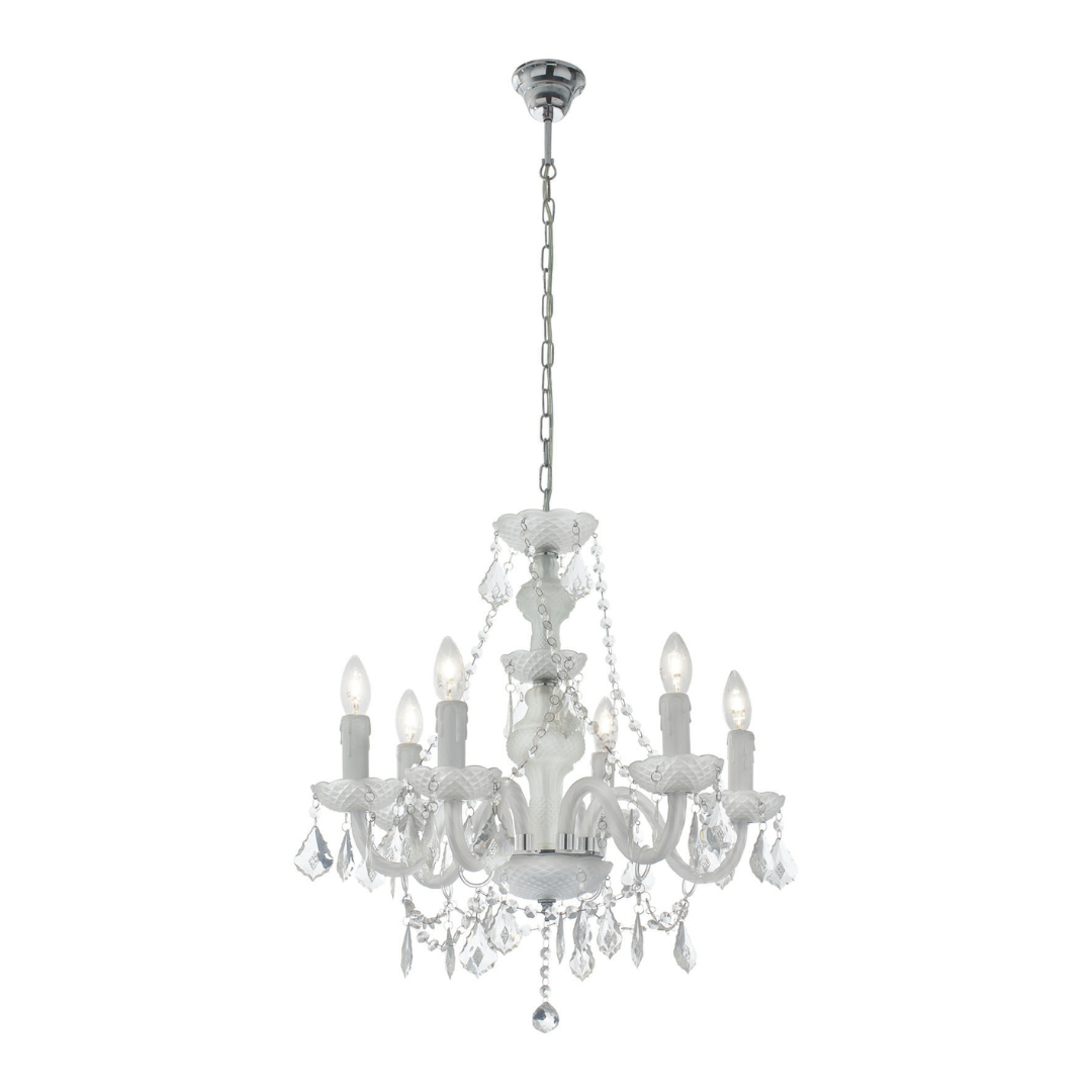 Acrylic Crystal Chandelier With Frosted Glass