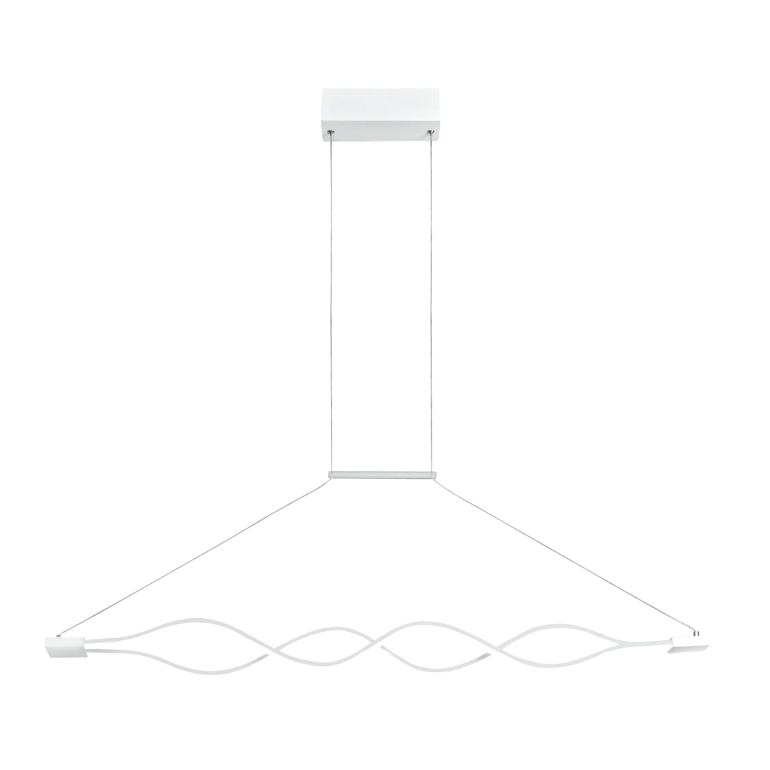 White Aluminium and Plastic LED Pendant PEN732