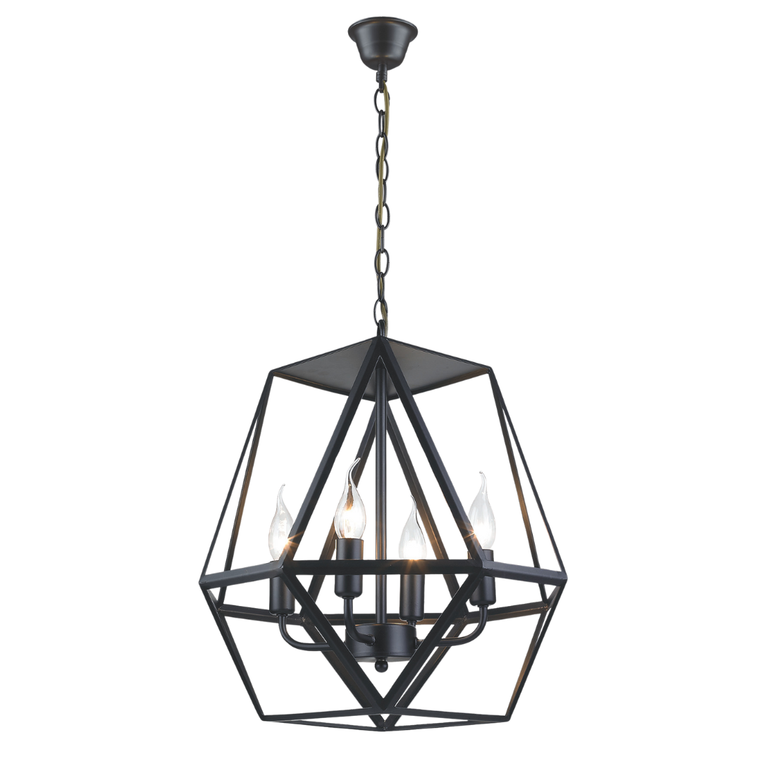 Bright Star Black Metal Pendant Light PEN528/4