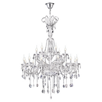 Thumbnail for Polished Chrome Chandelier with Crystals