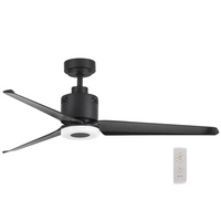 Thumbnail for Reversible DC Ceiling Fan with Remote Control - Matte Black
