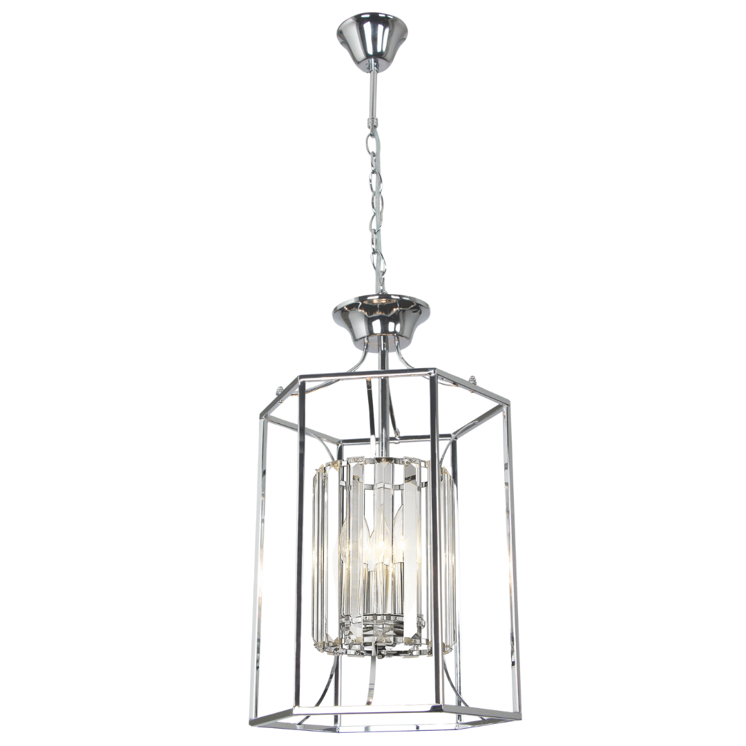 Polished Chrome Chandelier with Crystal CH088/3