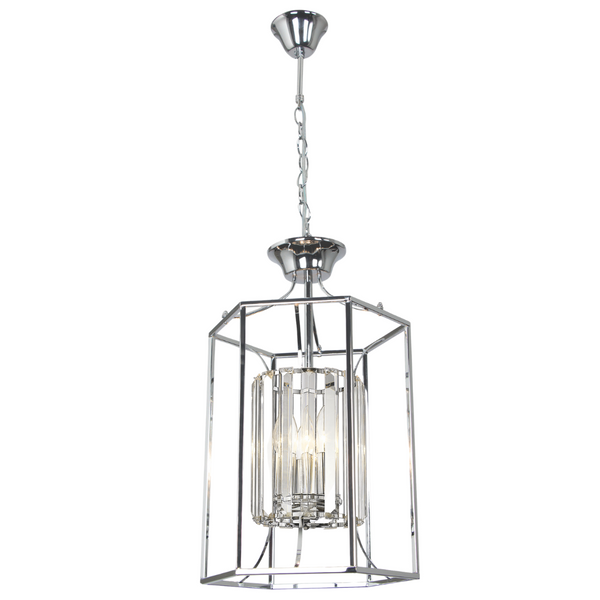 Polished Chrome Chandelier with Crystal CH088/3