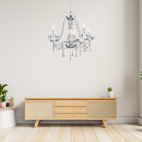Thumbnail for Crystal Luster 5-Light Polished Chrome Chandelier