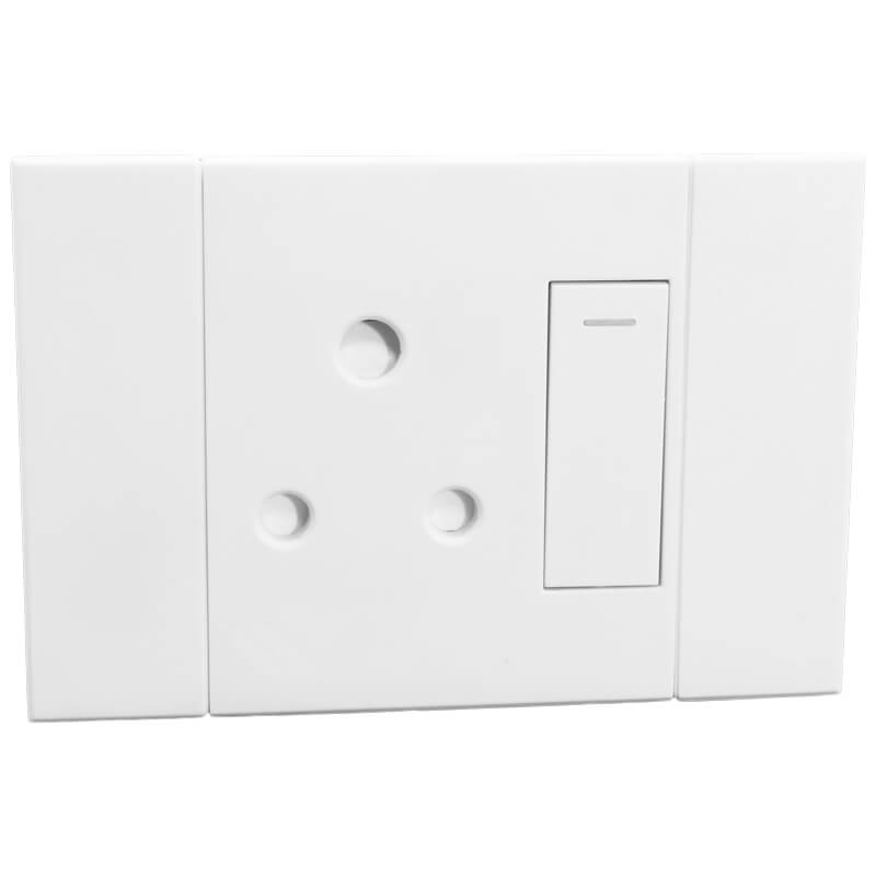 Veti Single Horizontal RSA Socket WT (100mmx50mm)