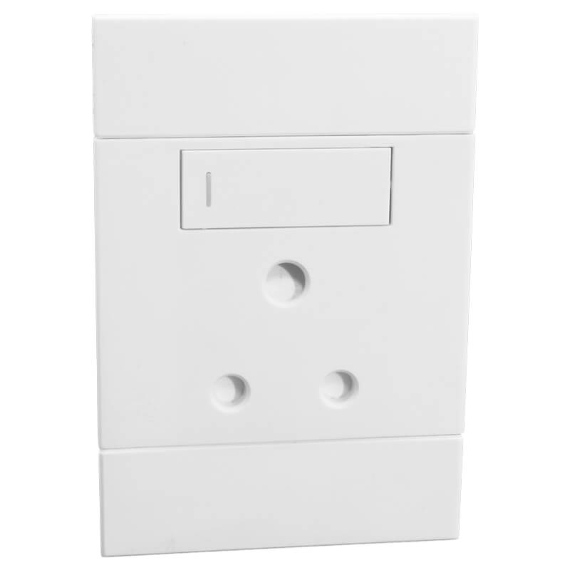 Veti Single Vertical RSA Socket WT (100mmx50mm)