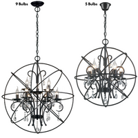 Thumbnail for Crystal Pendant Light - Black