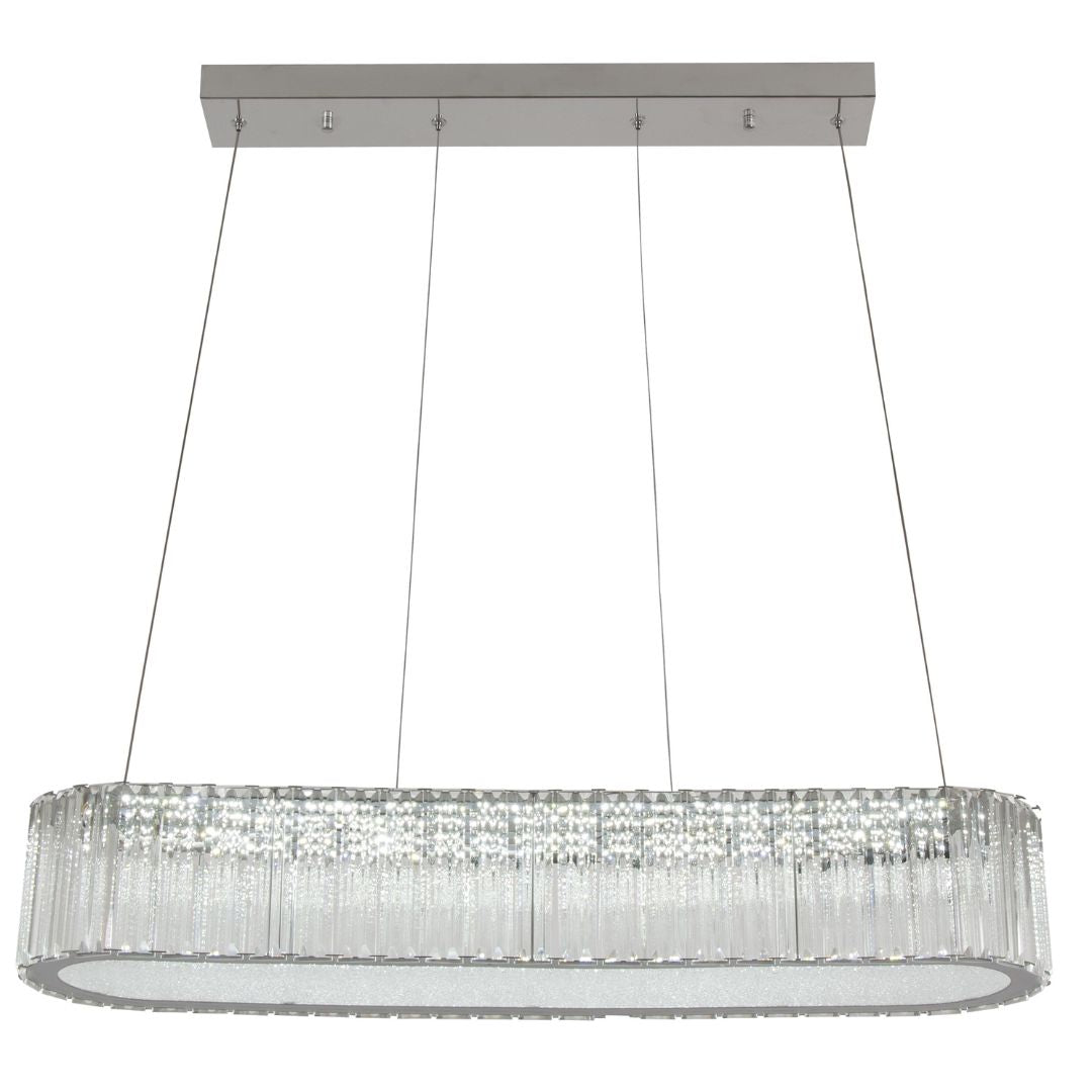 Polished Chrome and Crystals and Adjustable Cords and Remote Control