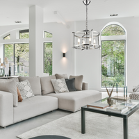 Thumbnail for Polished Chrome Chandelier with Clear Glass