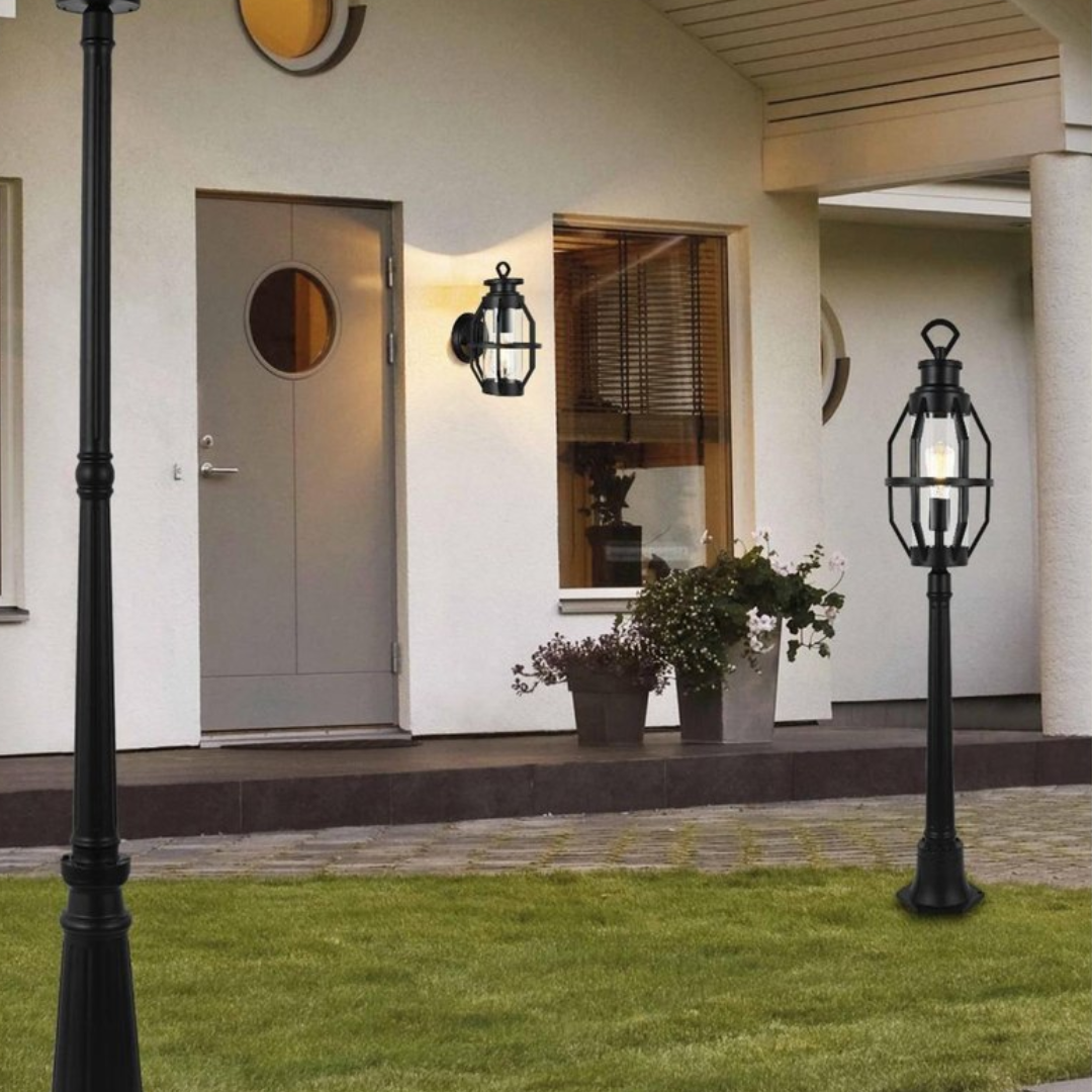 Outdoor Standing Lantern with Rounded Belly Head LFL004/1