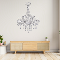 Thumbnail for Polished Chrome Chandelier with Crystals