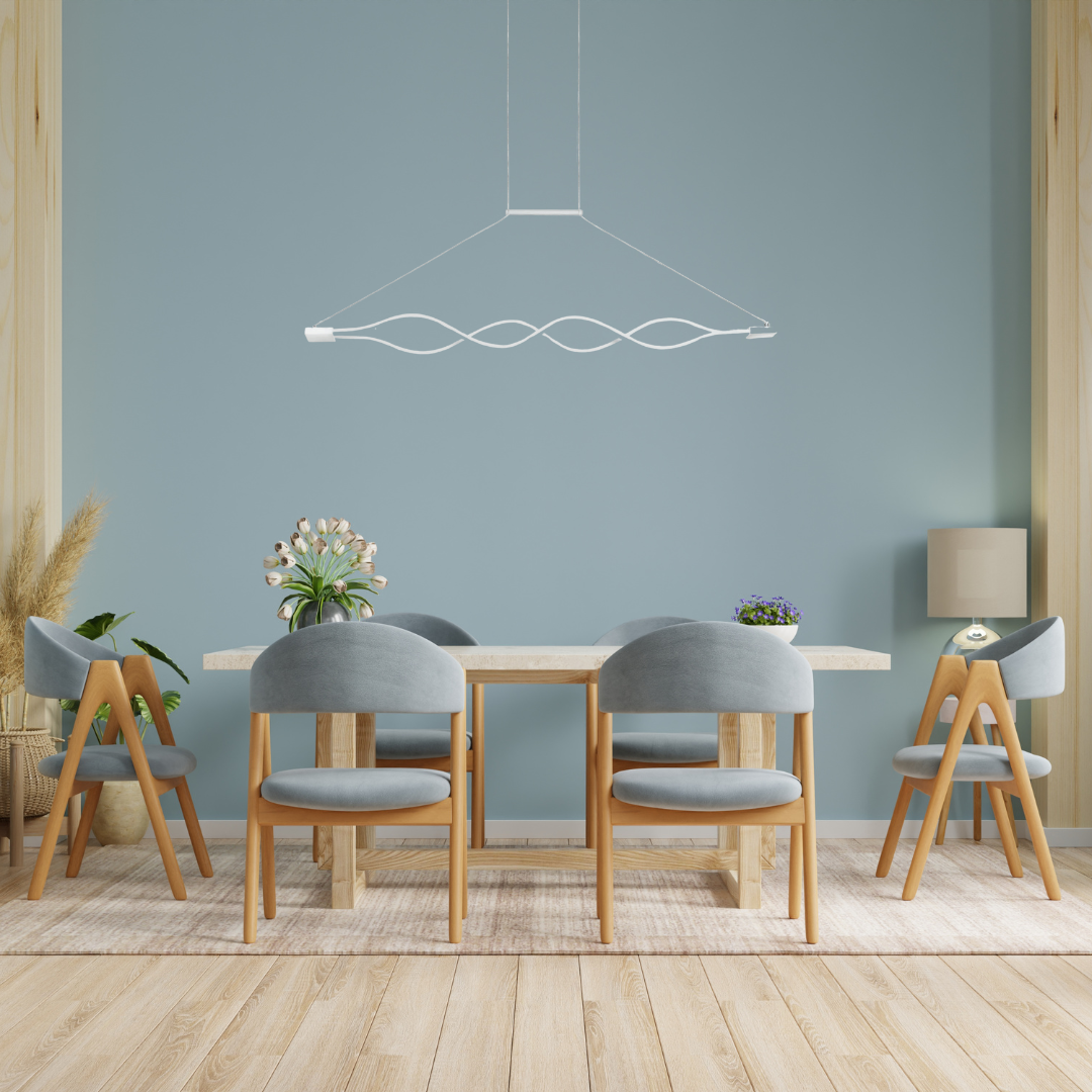 White Aluminium and Plastic LED Pendant PEN732