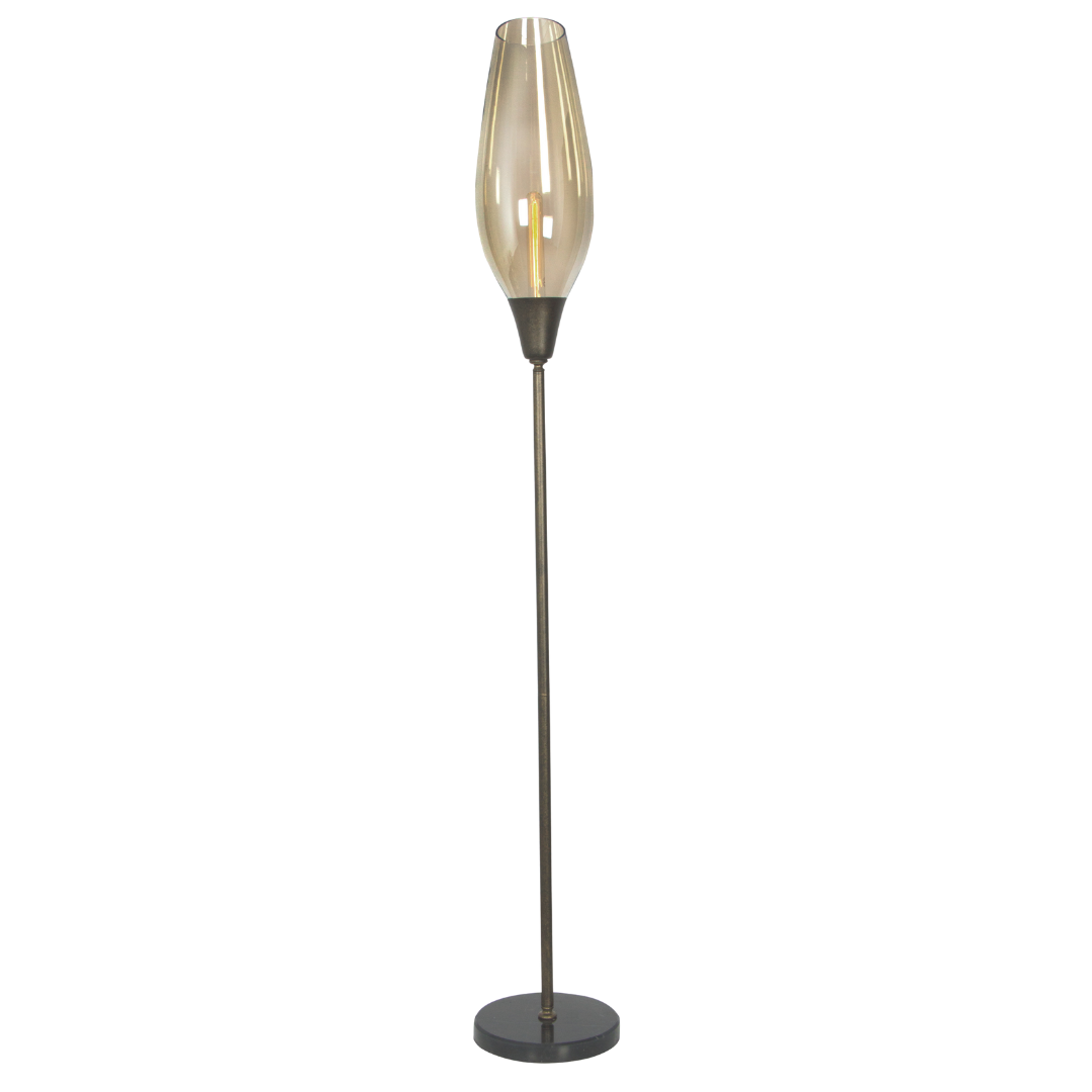 Cognac Glow Floor Lamp