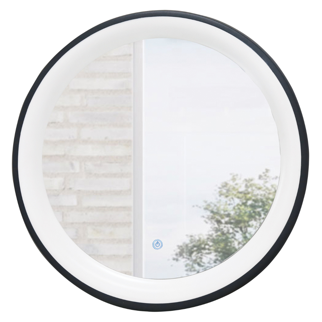 Metal and Plastic Mirror with On / Off Switch, IP44 Dimmable