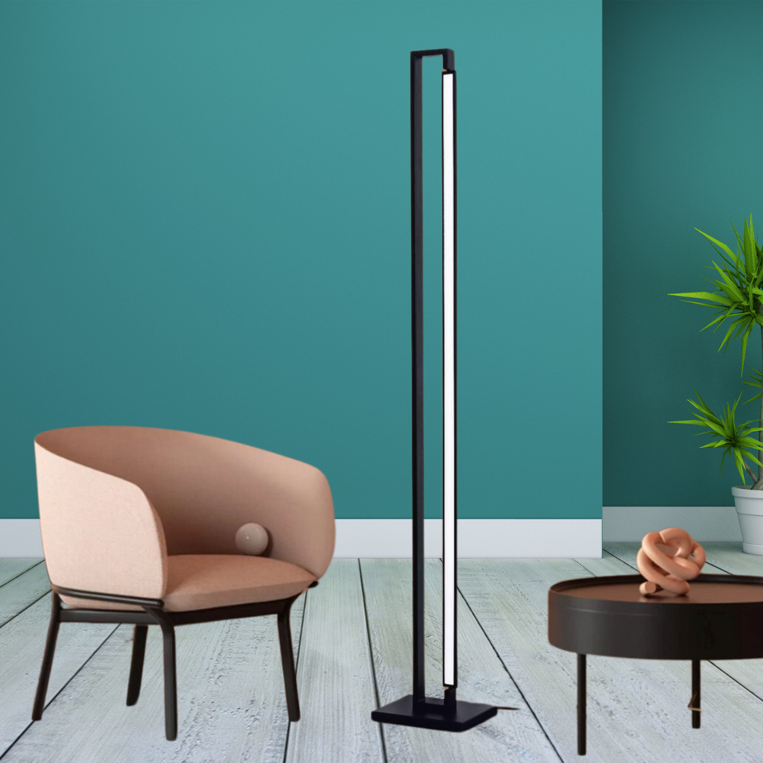 Metal and Acrylic LED Standing Lamp with Moveable LED Arm