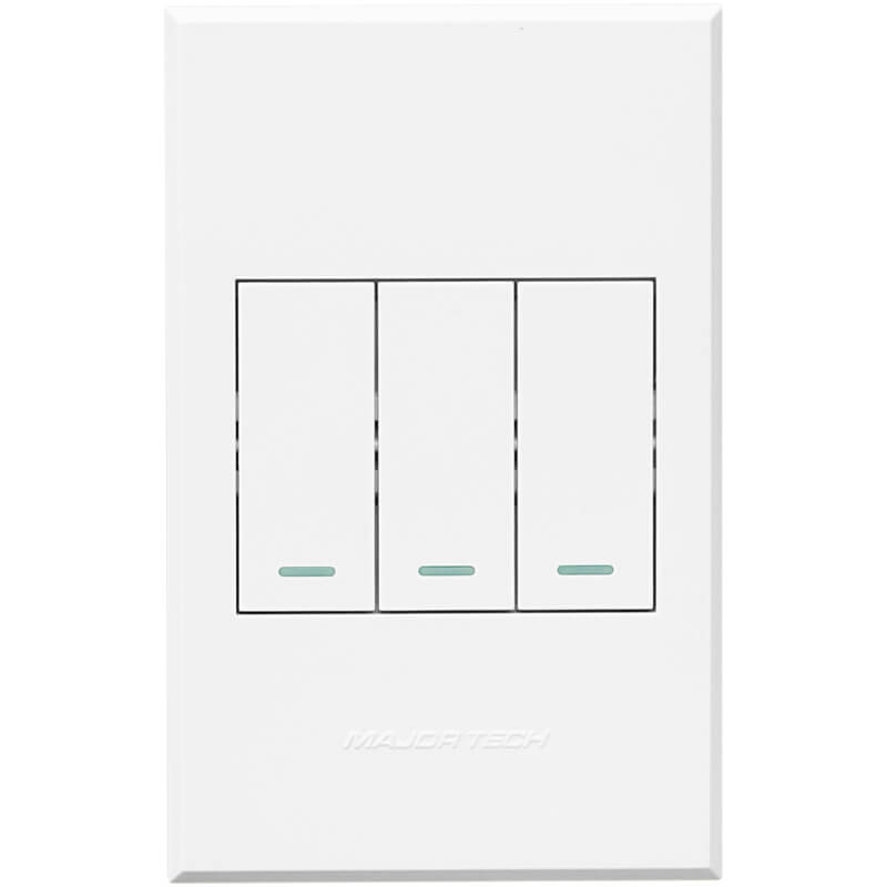 Veti Three Lever, Single Bell Press, Double Two-Way Switch No Cover (100mmx50mm)
