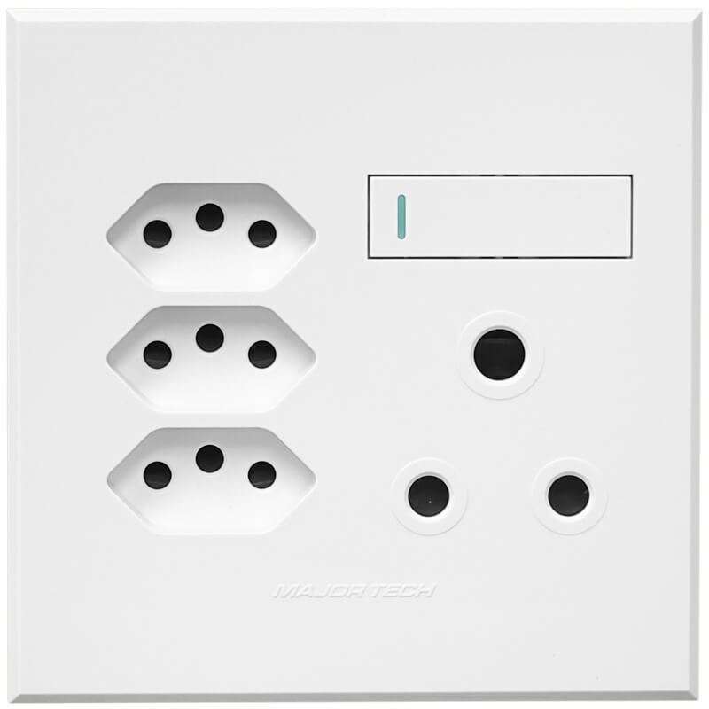 Veti Single RSA, Triple V-Slim Socket No Cover (100mmx100mm)