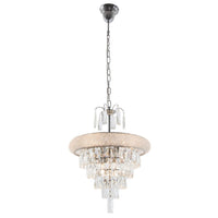Thumbnail for Polished Chrome Chandelier with Crystals