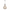 White Washed Bead Chandelier with Metal and Wood