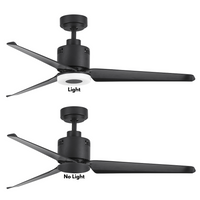 Thumbnail for Reversible DC Ceiling Fan with Remote Control - Matte Black