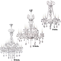 Thumbnail for Polished Chrome Chandelier with Crystals