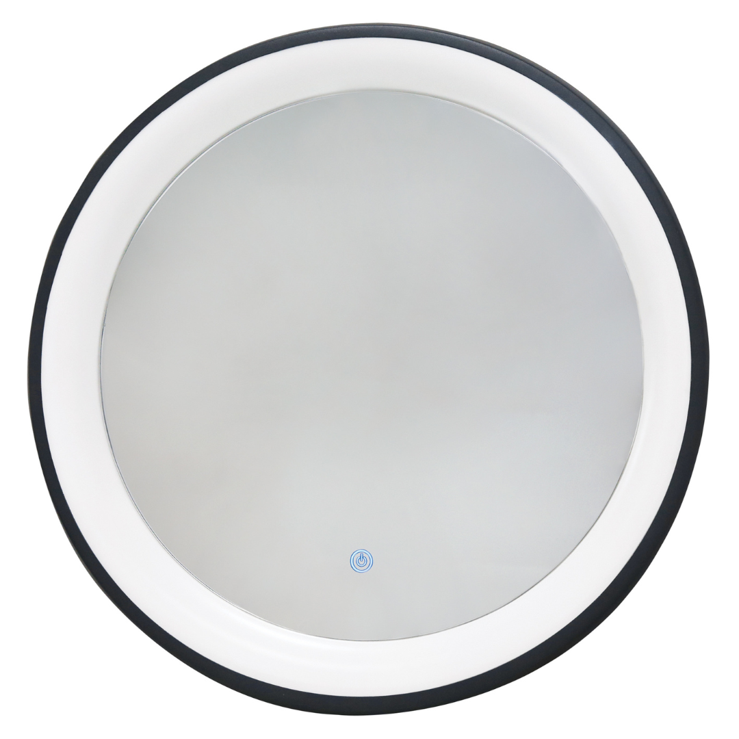 Metal and Plastic Mirror with On / Off Switch, IP44 Dimmable