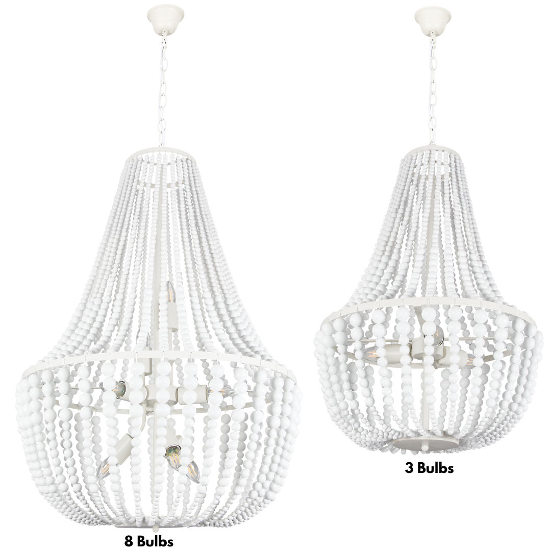 Metal and Wood Chandelier