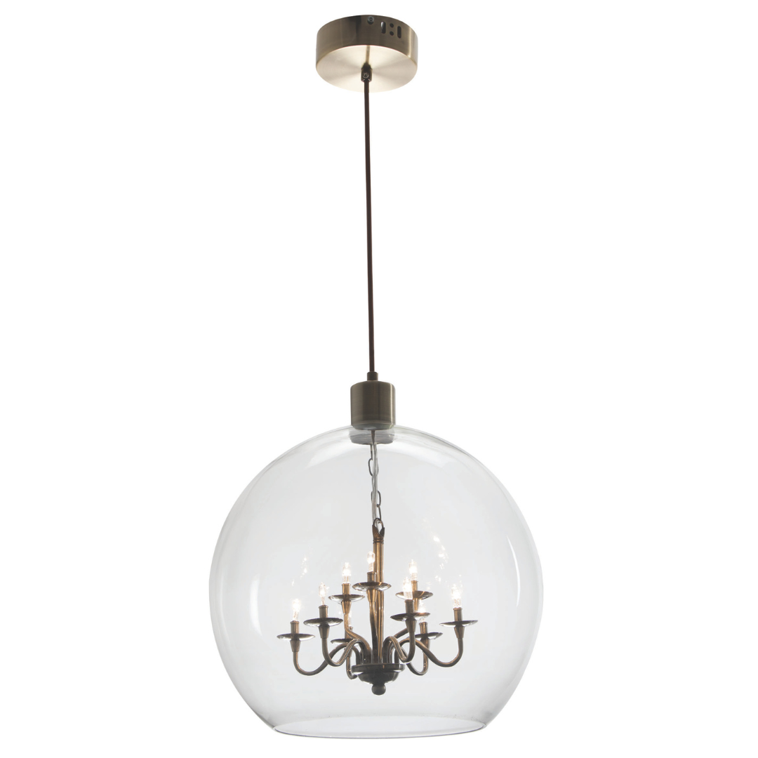 LuxeFusion Brass & Chrome Pendant