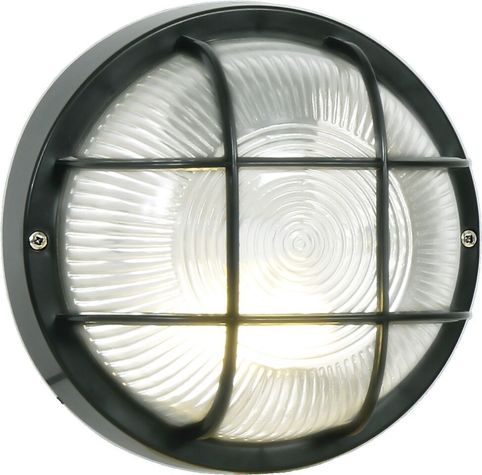 Bright Star 270Mm Round Grid Frosted Glass Ip54 1X Es