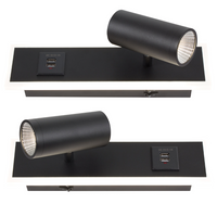 Thumbnail for Bedside Wall Bracket Set with 2 USB Ports and 2 Switches