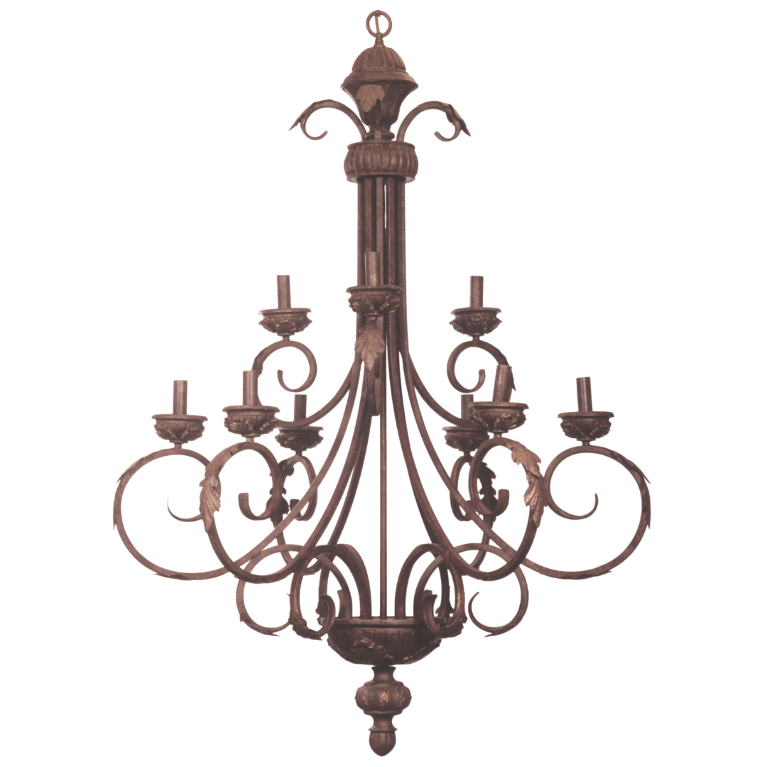 2 Tier Metal and Resin Chandelier