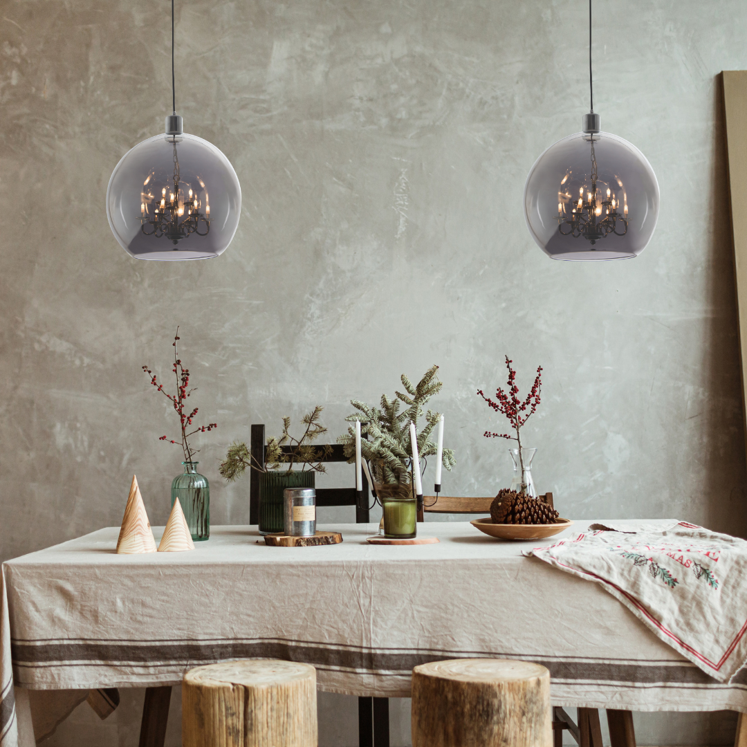 LuxeFusion Brass & Chrome Pendant