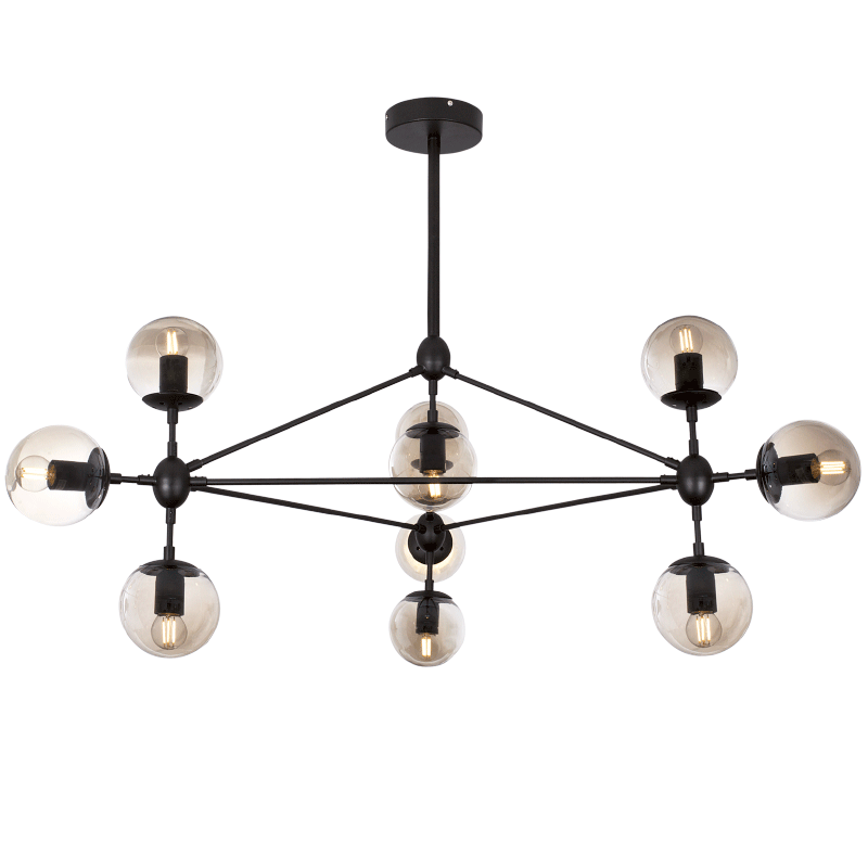 Glass Chandelier 10-Light ES/E27