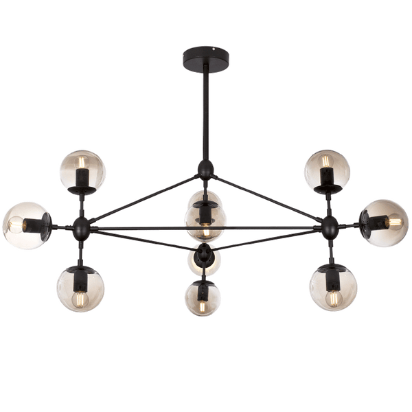 Glass Chandelier 10-Light ES/E27