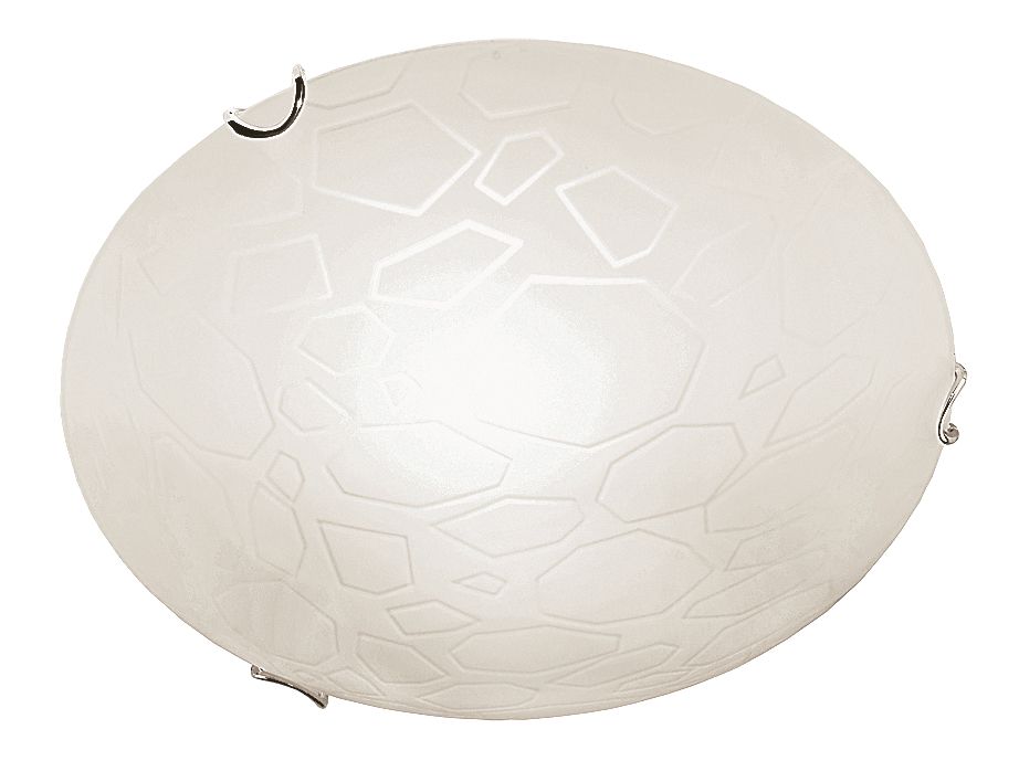 Bright Star Frosted Pattern Gls+Clip 1X60W ES 250Mm