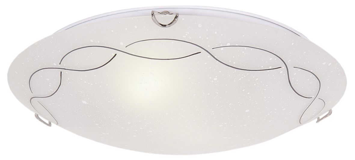 Bright Star Frosted Pattern Rim Speckled Gls 1X60W Es 300Mm