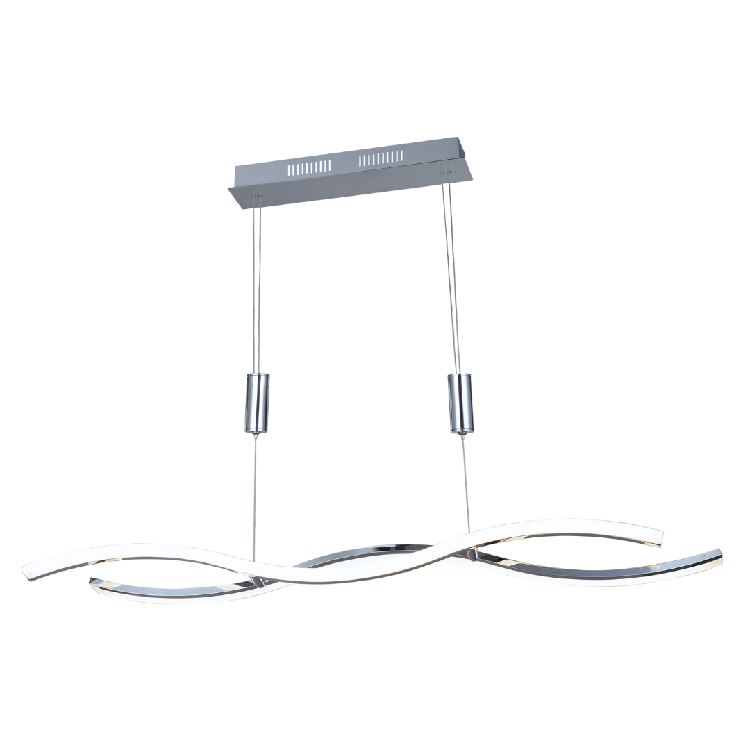 LED, Polished Chrome and Acrylic Pendant