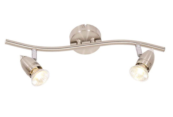 Bright Star Satin And Polished Chr Spot 2X50W GU10 80Mm 405Mm