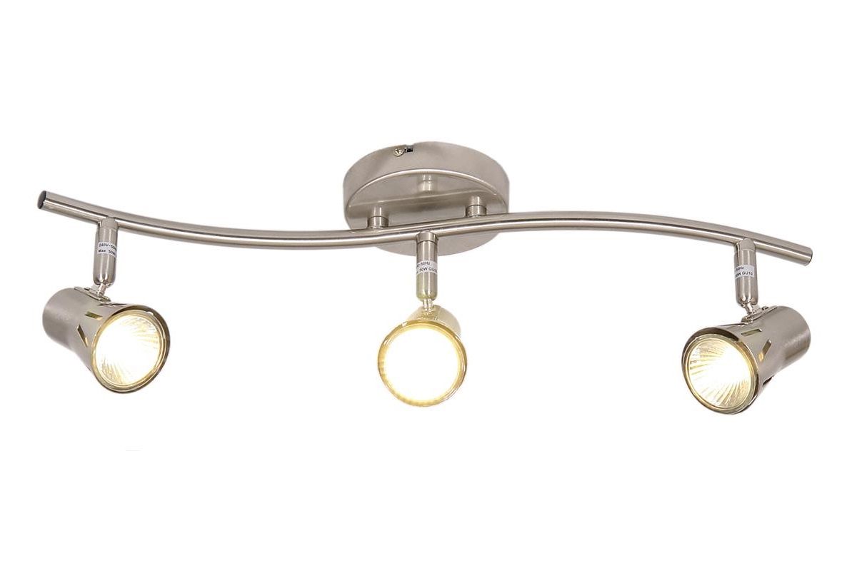 Bright Star Sat/Chr Spotlight 3x50W GU10 Base 80Mm Bar465Mm