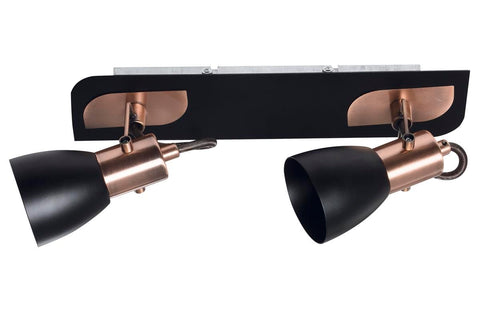 Bright Star Black/Copper Spotlight 2X50W Gu10 300X70Mm