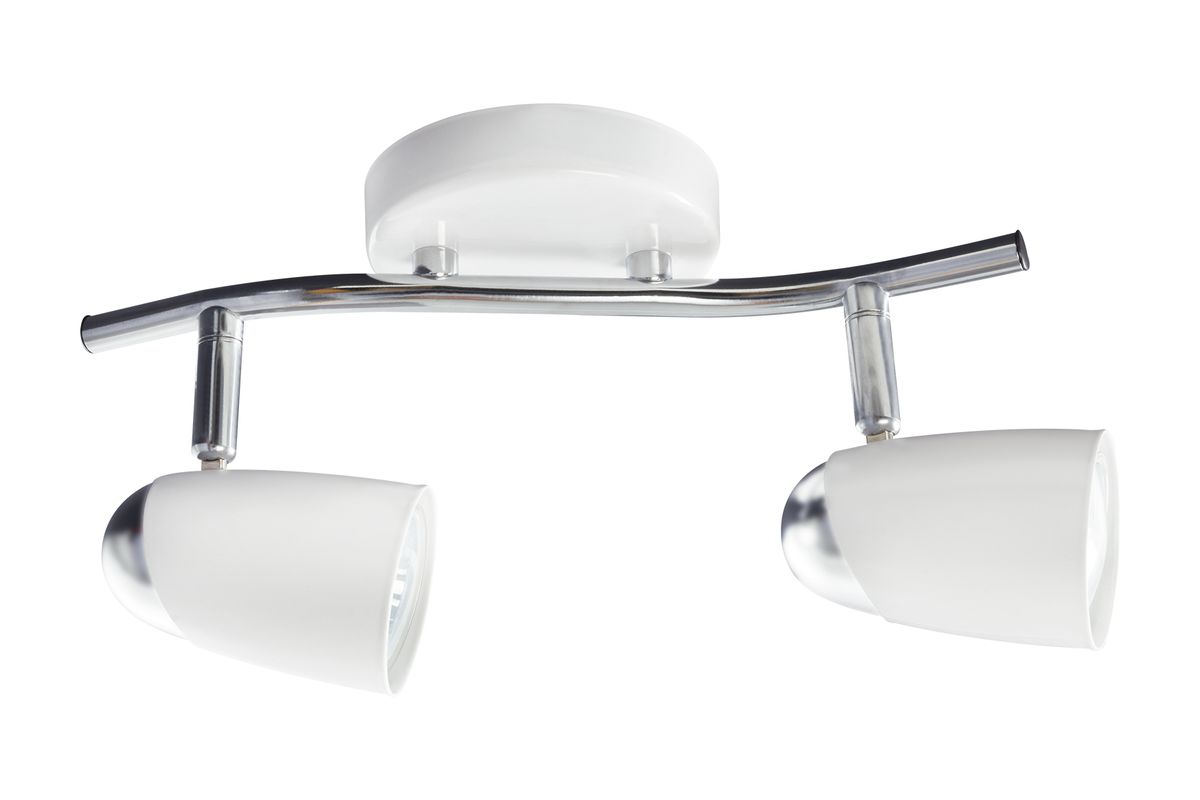 Bright Star Whitet & Polish Chr Spot 2X50W GU10 100Mm Base 265Mm