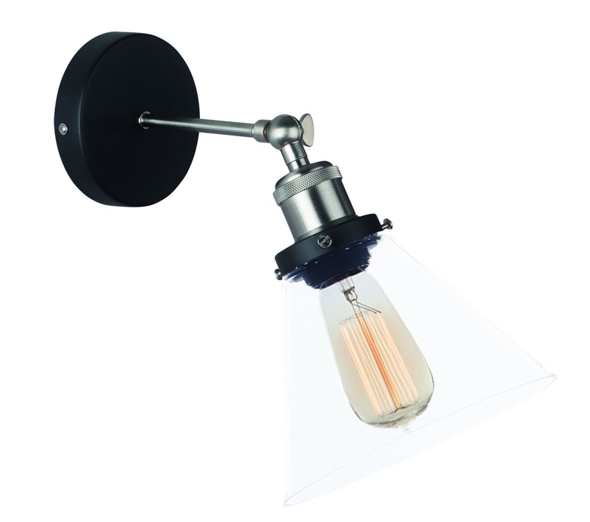 Bright Star Satin Chrome Clear Glass 1X40W Es