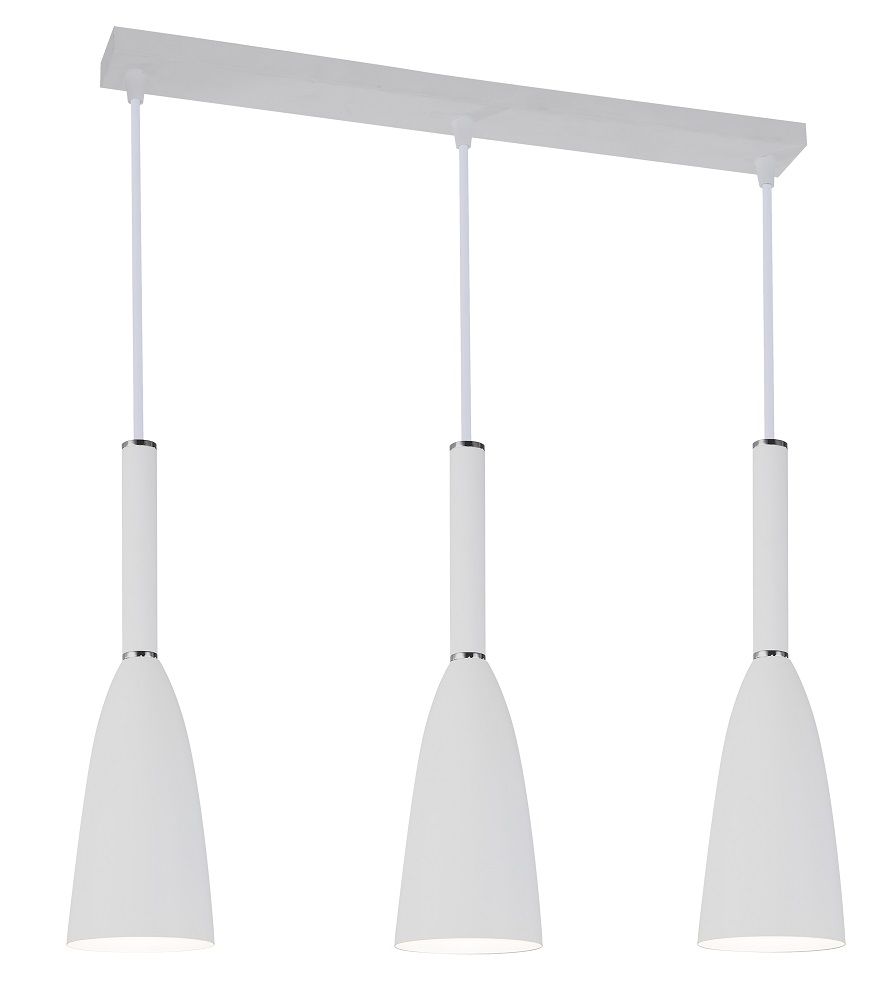 Bright Star 3 Light White Pendant 3X60W Es