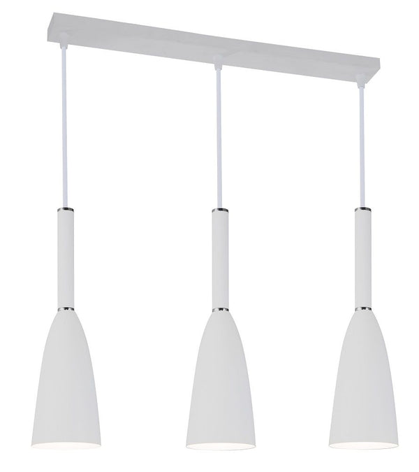 Bright Star 3 Light White Pendant 3X60W Es