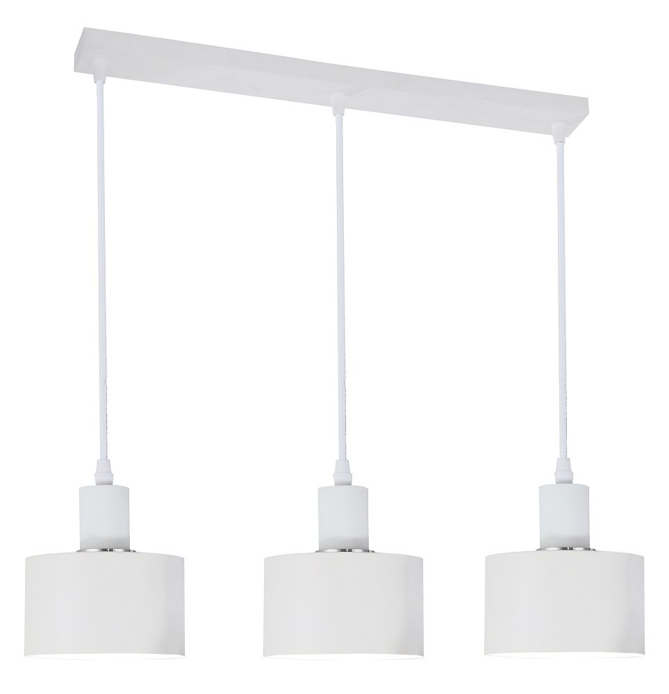 Bright Star 3 Light White Pendant 3X60W Es
