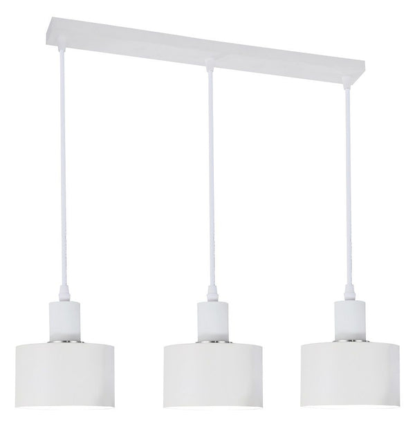 Bright Star 3 Light White Pendant 3X60W Es