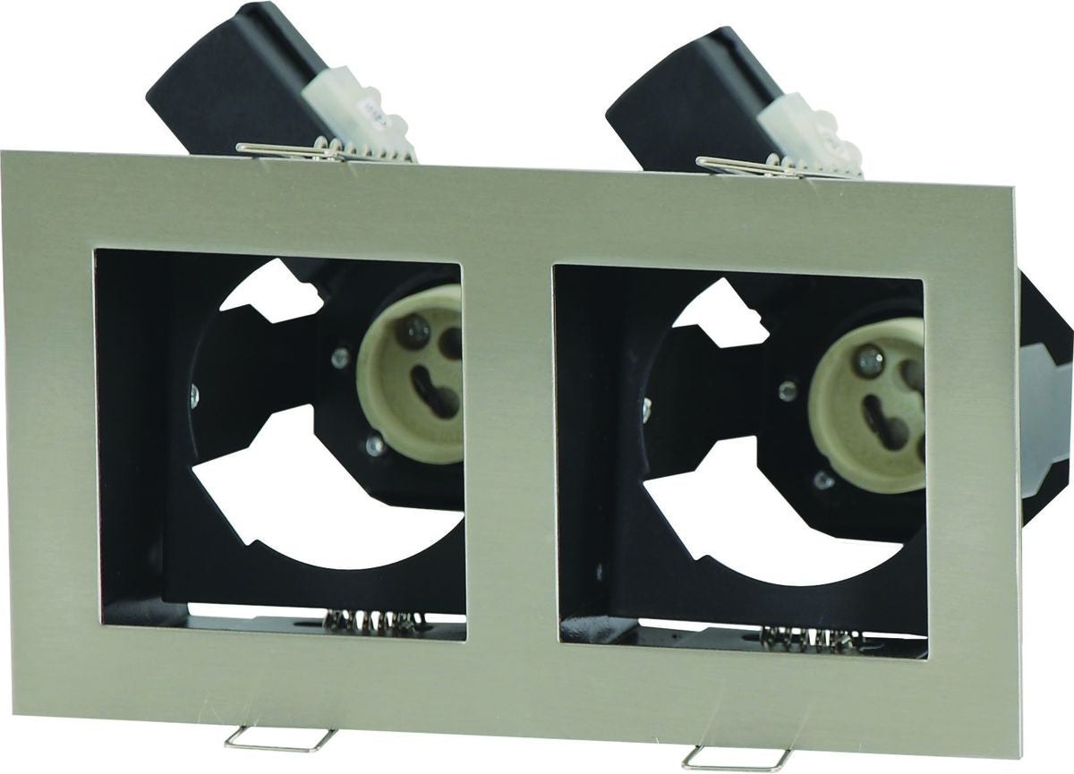 Bright Star Square Double, 220V 2X50W Gu10 ---Mm Cut Out